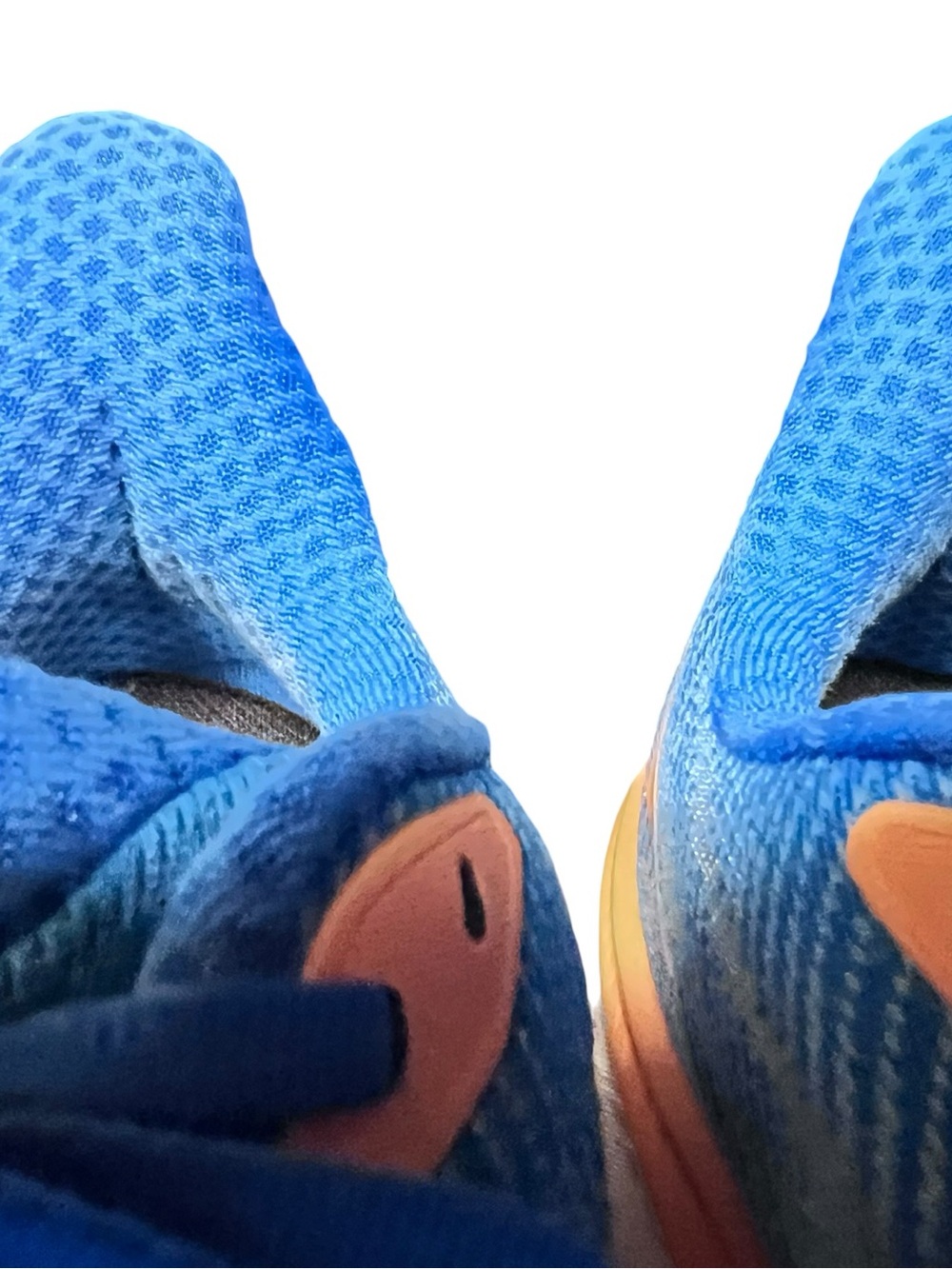 Hoka Clifton 9 Men size 8.5 D Athletic Shoes - Vivid Blue with Orange Accents - Picture 7 of 9